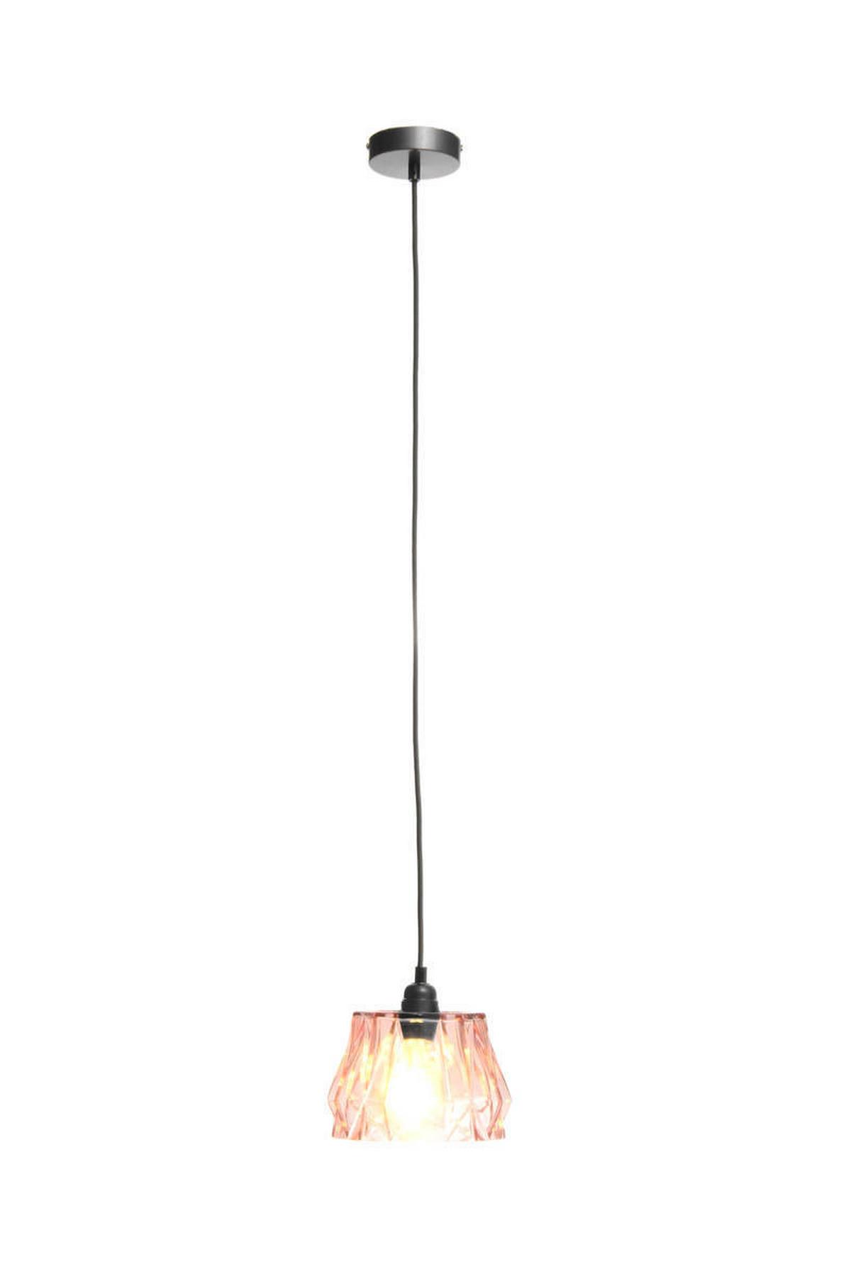 Hängeleuchte Aurea H: 19 cm 1-Flammig - Rosa, Trend, Glas (19/19/100cm) - Kayoom