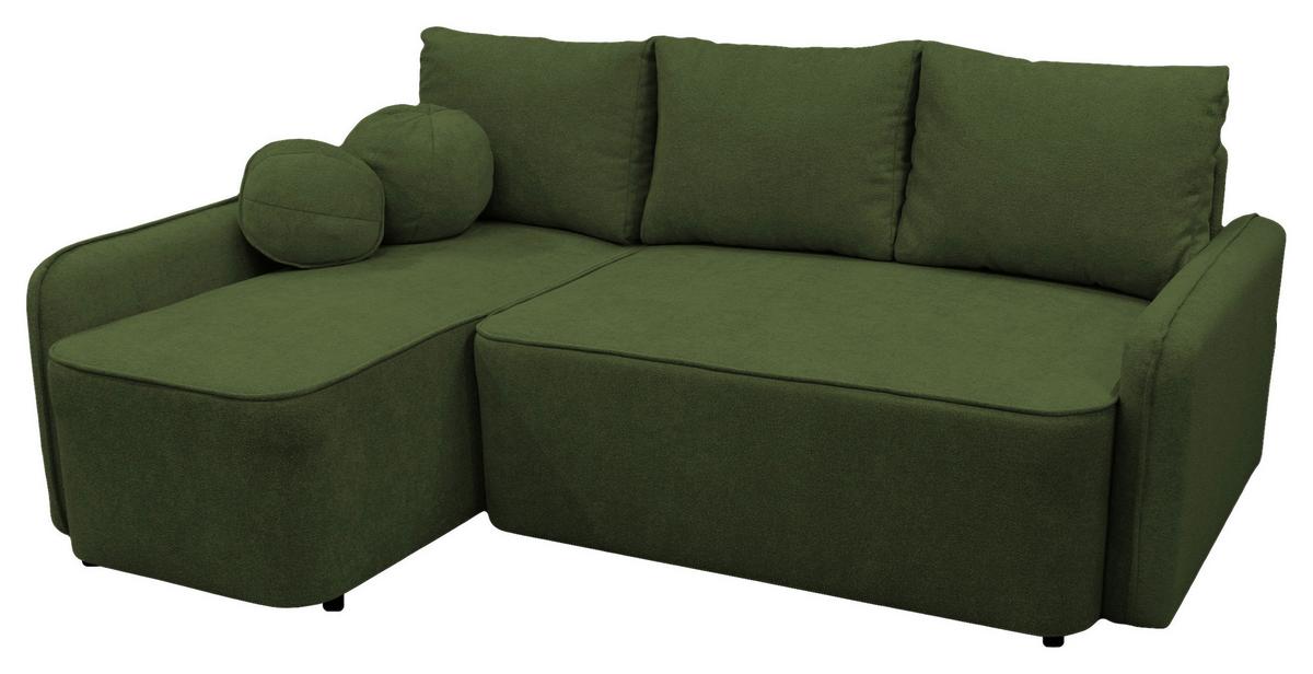 Ecksofa Fancy Grün 143x209 cm - Schwarz/Grün, Design, Textil (143/209cm) - MID.YOU