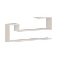 Wandregal Ravi Weiß B: 90 cm - Weiß, Design, Holzwerkstoff (90/41,2/17cm) - Livetastic