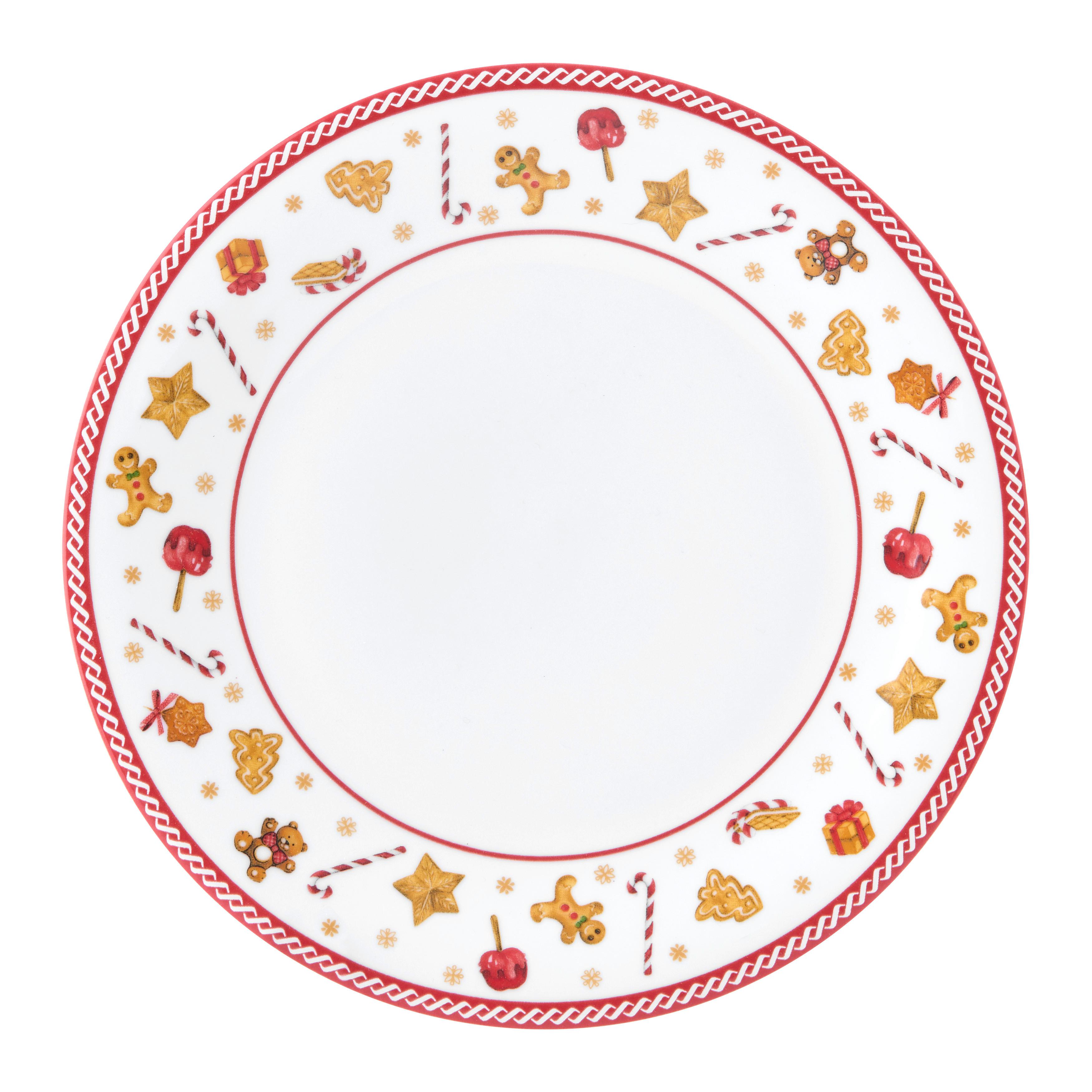 Dezertní talířek XMAS - GINGER - bílá/červená, Konvenční, keramika (21cm) - Mömax