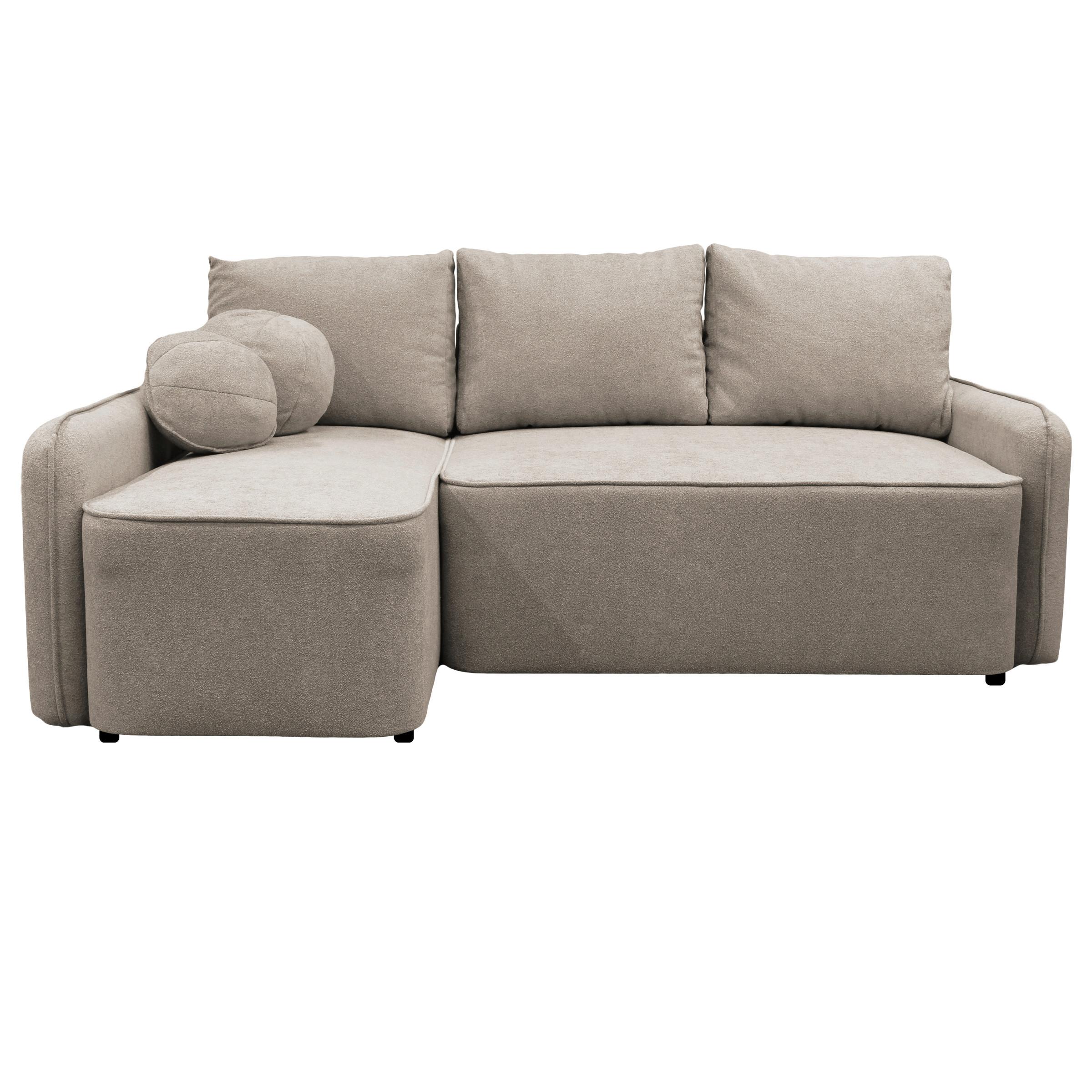 Ecksofa Fancy Taupe 143x209 cm - Taupe/Schwarz, Design, Textil (143/209cm) - MID.YOU
