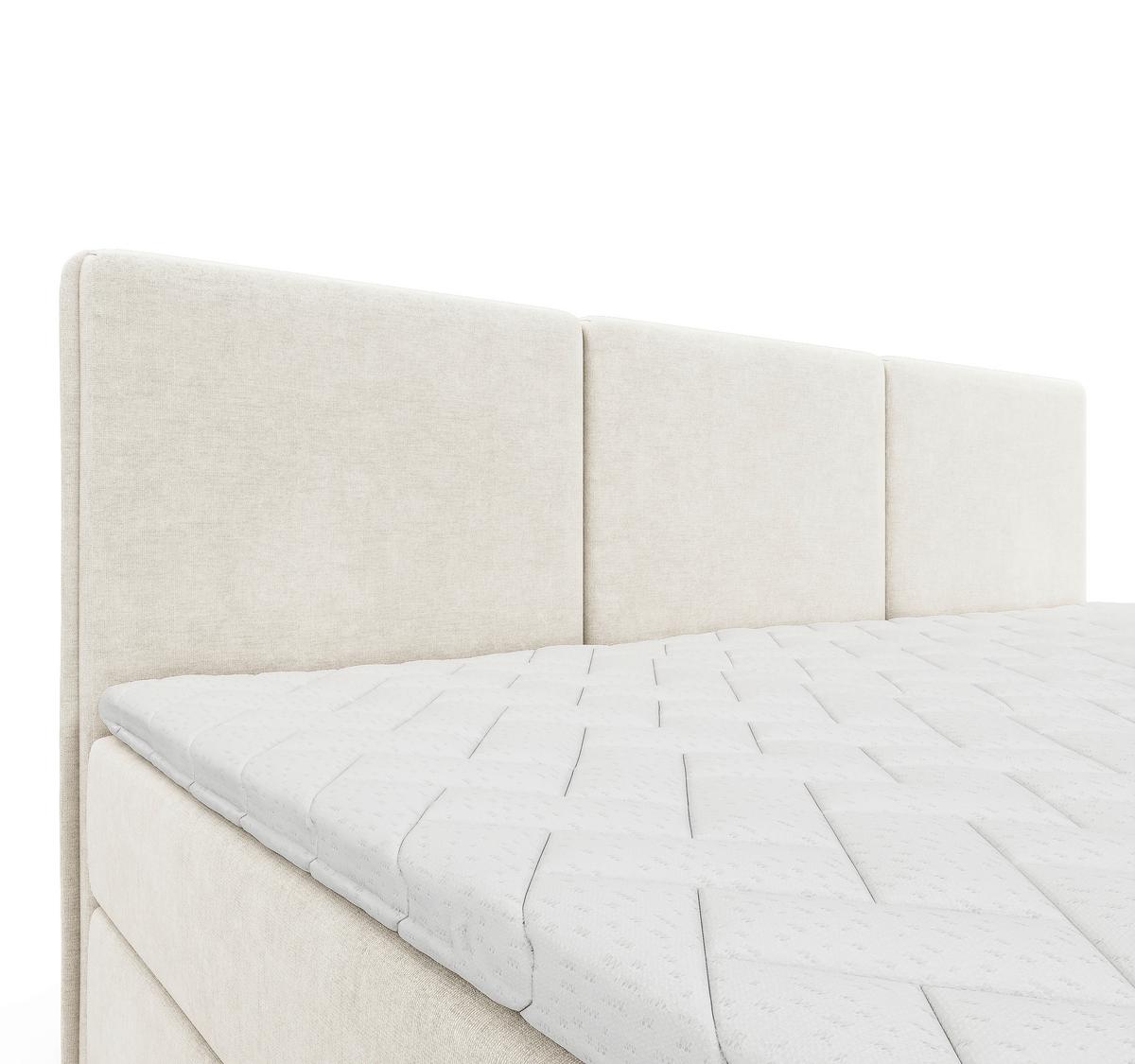 Familienbett Domino Combo Mit 3 Bettkasten, Creme 270x200 - Creme/Schwarz, MODERN, Holz/Holzwerkstoff (270/200cm) - MID.YOU