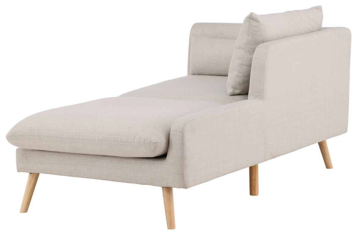 Récamiere Tacoma - Beige, Design, Holz/Textil (174/80/93cm) - Livetastic