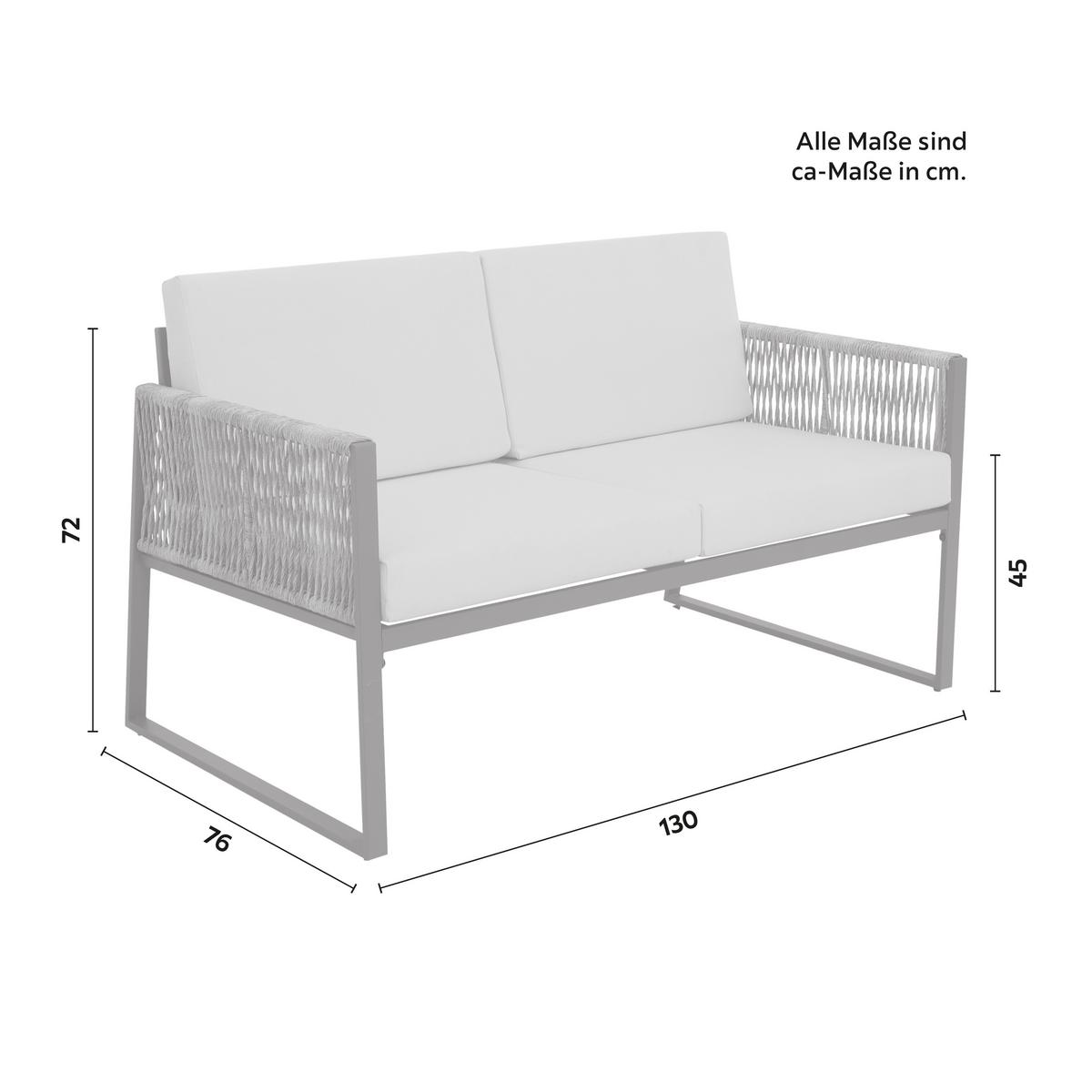 ZAHRADNÍ SADA MAGALUF - antracitová/barvy akácie, Moderní, kov/dřevo (130/76/72cm) - Mömax