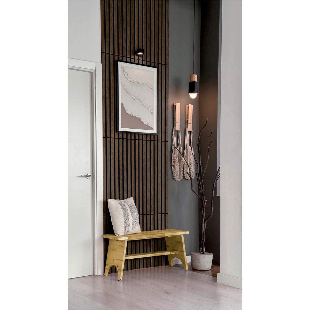 Akustikpaneel Compact Eiche Dunkel - Eichefarben/Dunkelbraun, Basics, Holz/Holzwerkstoff (30.5/244/1.03cm) - Novel