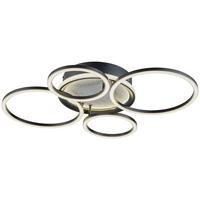 LED-Deckenleuchte Carola - Silberfarben/Schwarz, Basics, Kunststoff/Metall (72,2/51,7/10cm) - Luca Bessoni