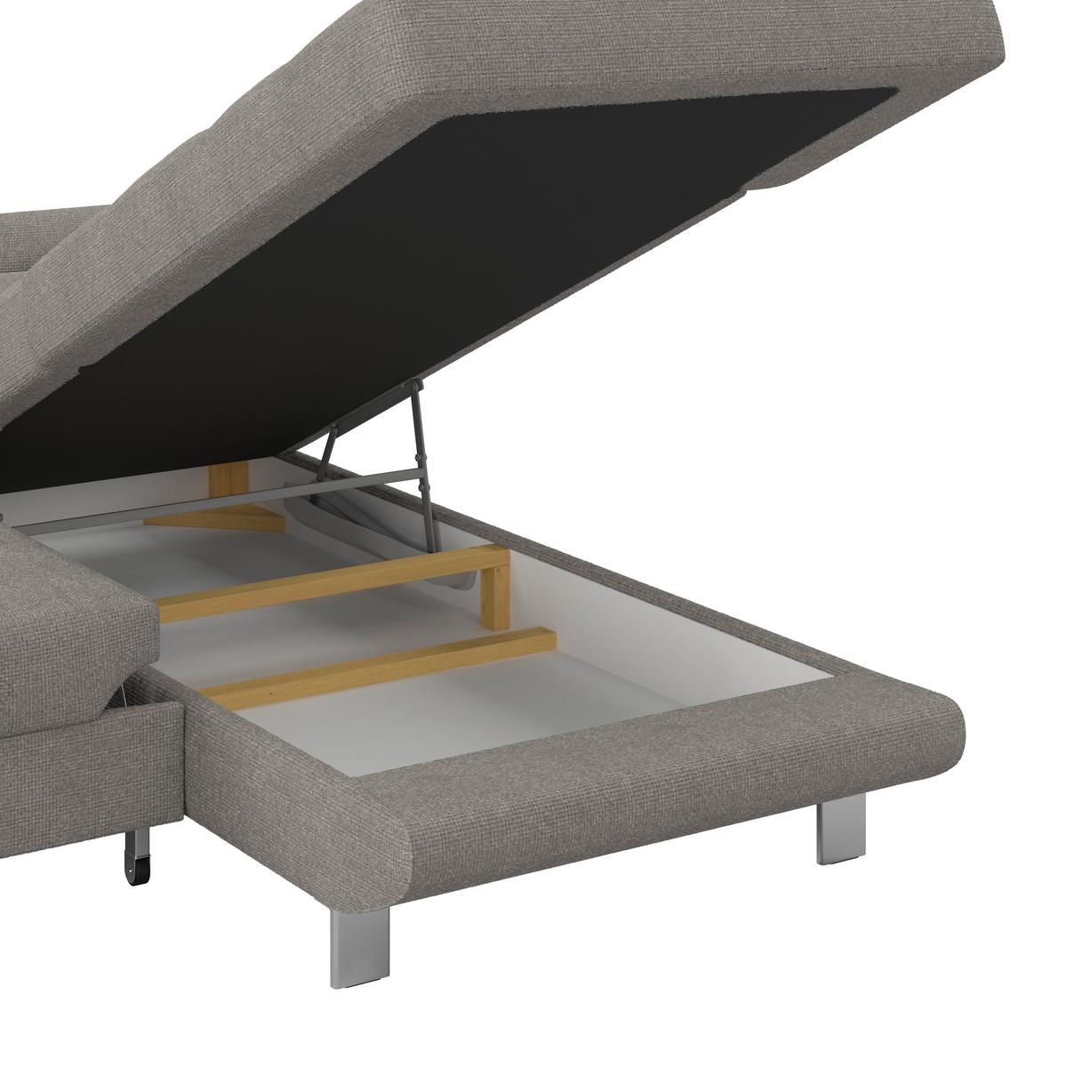 Ecksofa Savona - Graubraun, MODERN, Textil (270/230cm) - Ondega