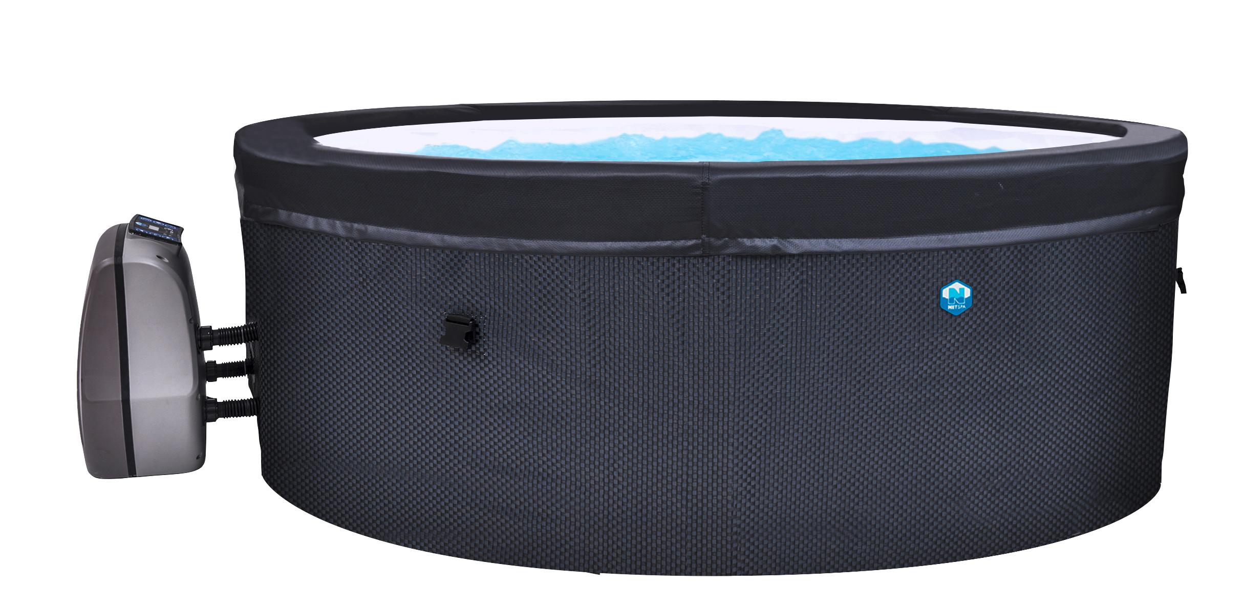 Whirlpool Metall Netspa Vita Ø 156 X H: 70 cm - Schwarz, Basics, Kunststoff/Metall (156/70cm)