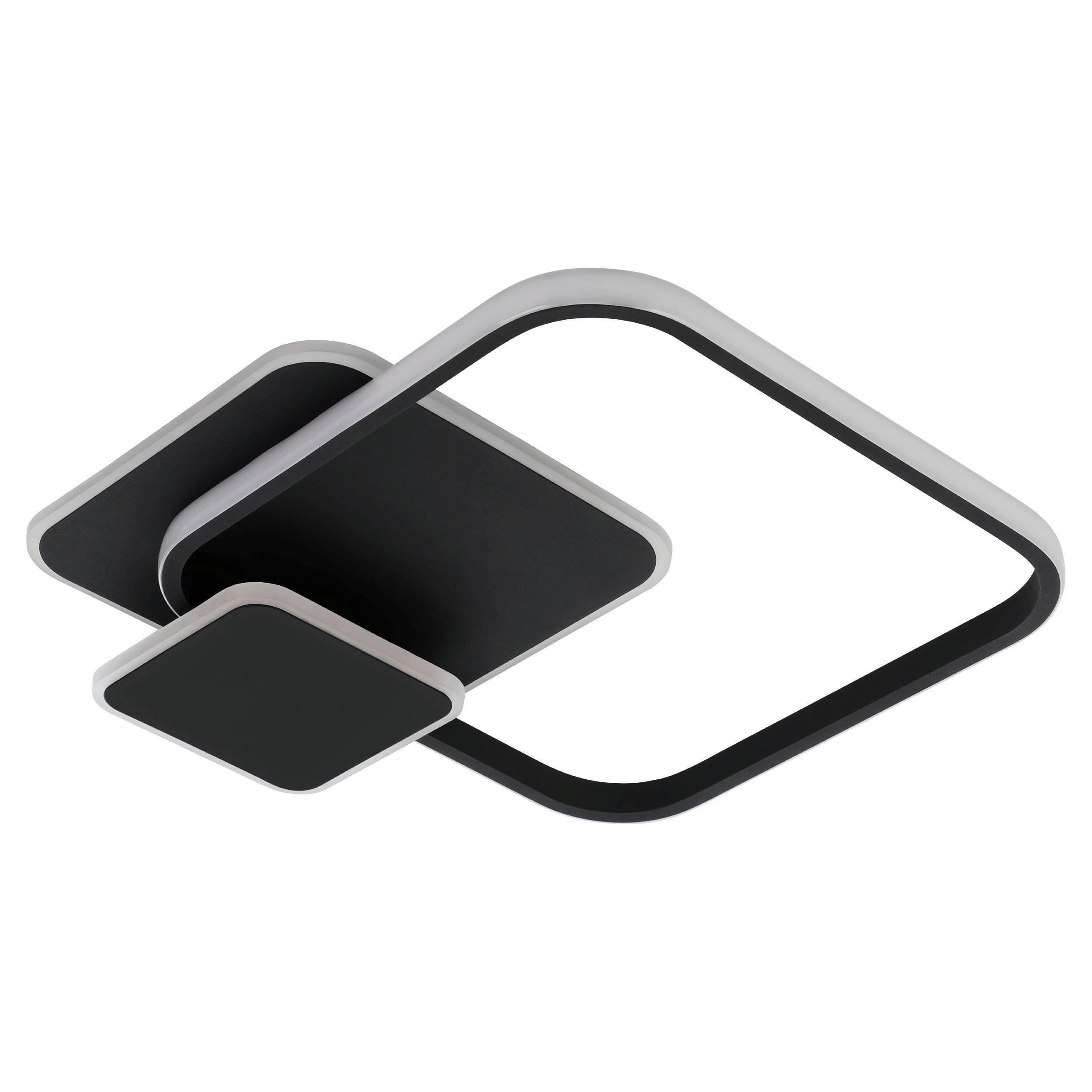 LED-DECKENLEUCHTE 33481 CPRAGGIA - Schwarz/Weiß, Design, Kunststoff/Metall (45/40,5/6cm) - Eglo