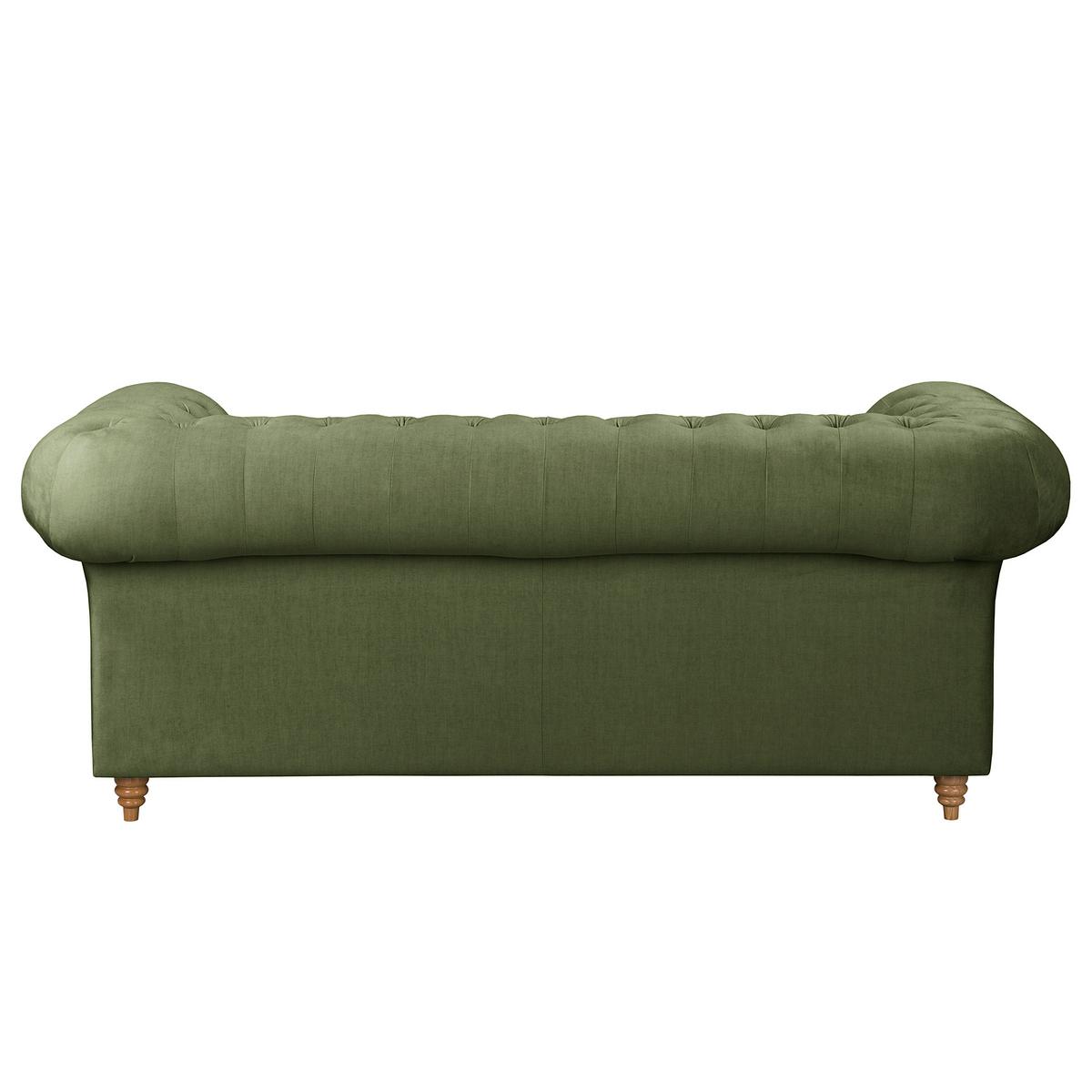 Schlafsofa Laura Dunkelgrün, B: 190cm - Dunkelgrün/Braun, Design, Textil (190cm) - P & B