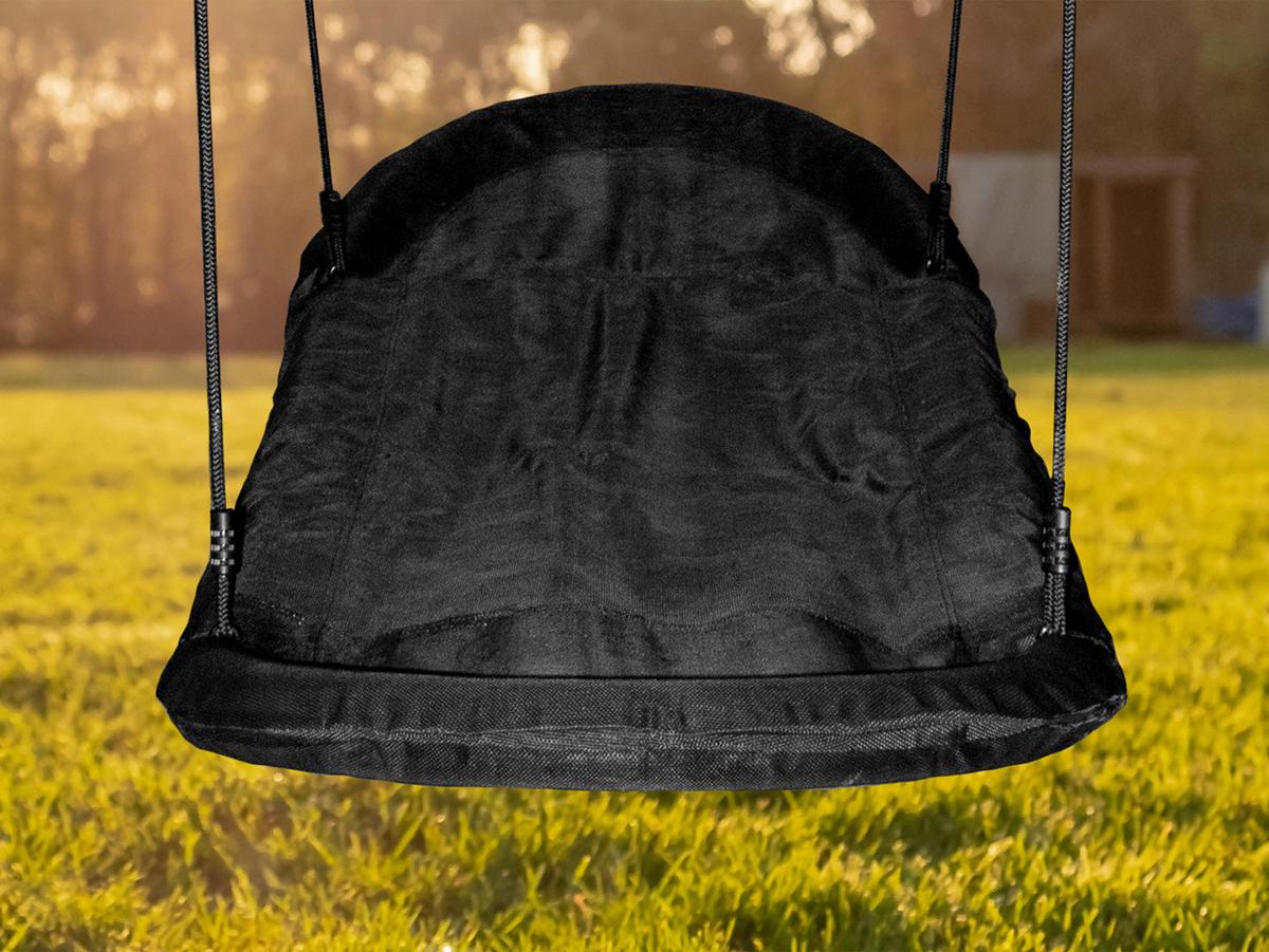 Nestschaukel A030.134.12 - Schwarz/Braun, KONVENTIONELL, Holz (254/207/160cm) - Ambia Garden