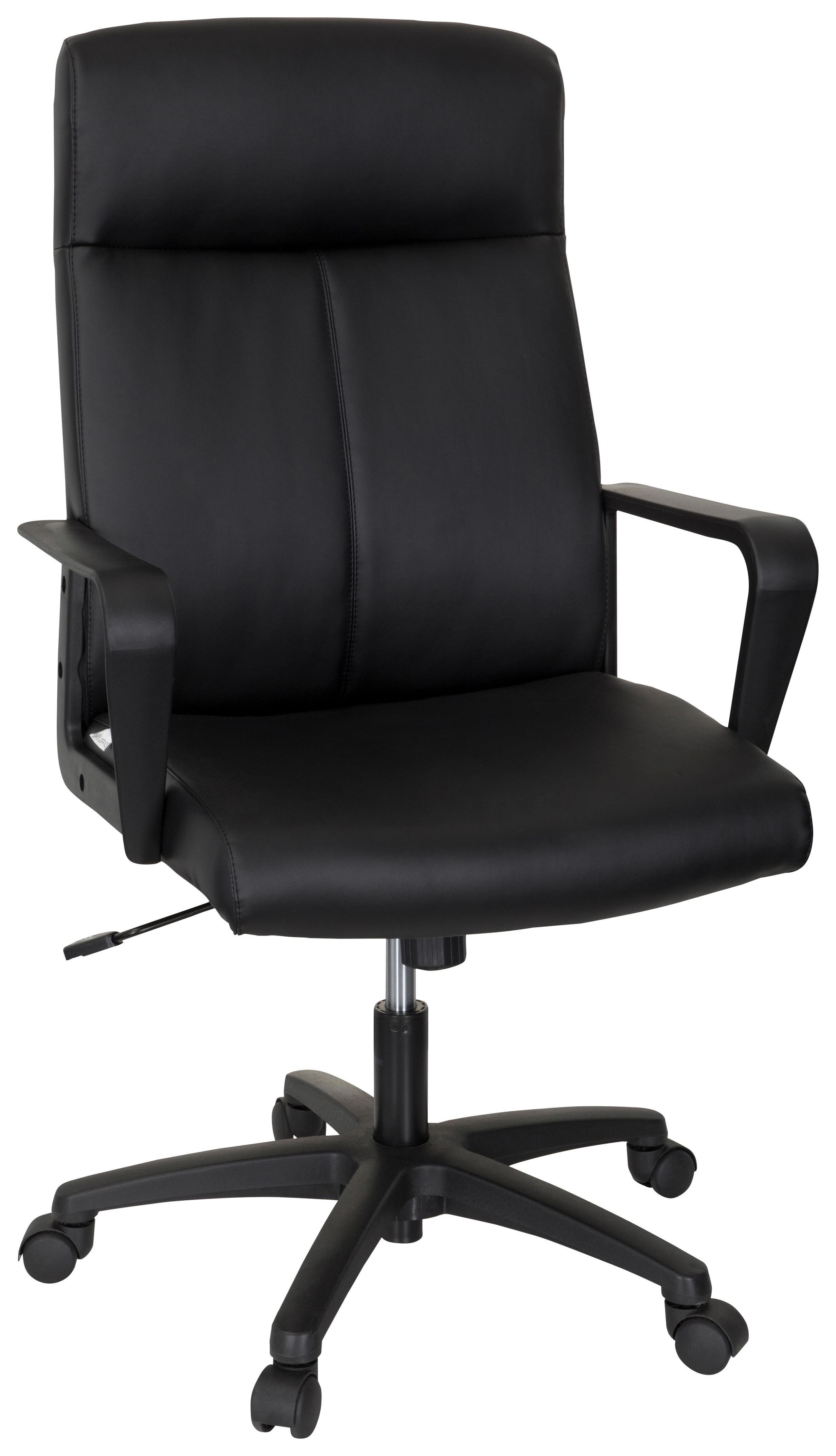 Chefsessel Lisso Schwarz - Schwarz, MODERN, Kunststoff/Textil (63/116/66cm) - MID.YOU