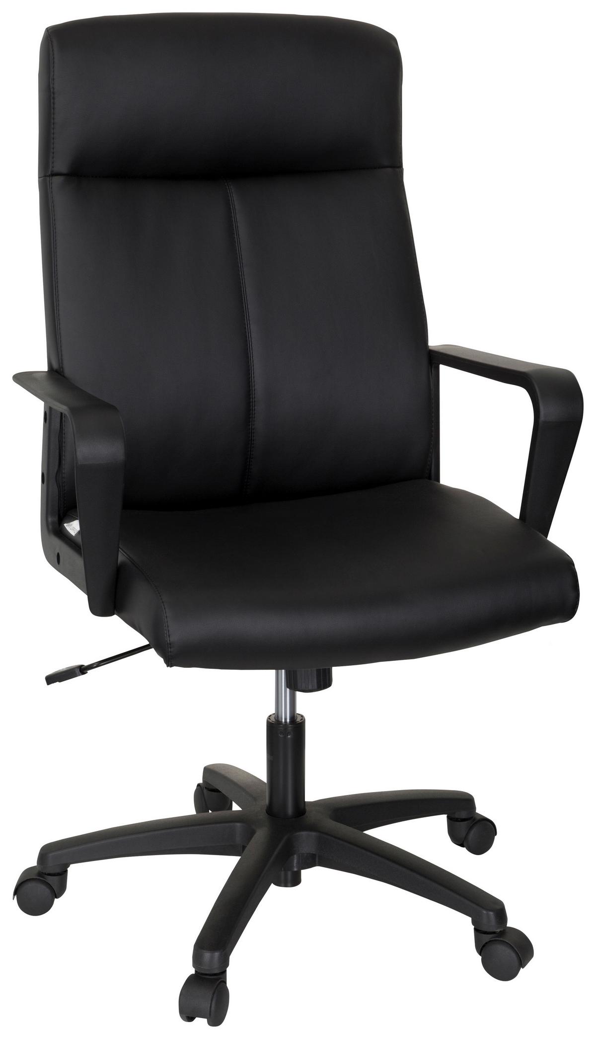 Chefsessel Lisso Schwarz - Schwarz, MODERN, Kunststoff/Textil (63/116/66cm) - MID.YOU