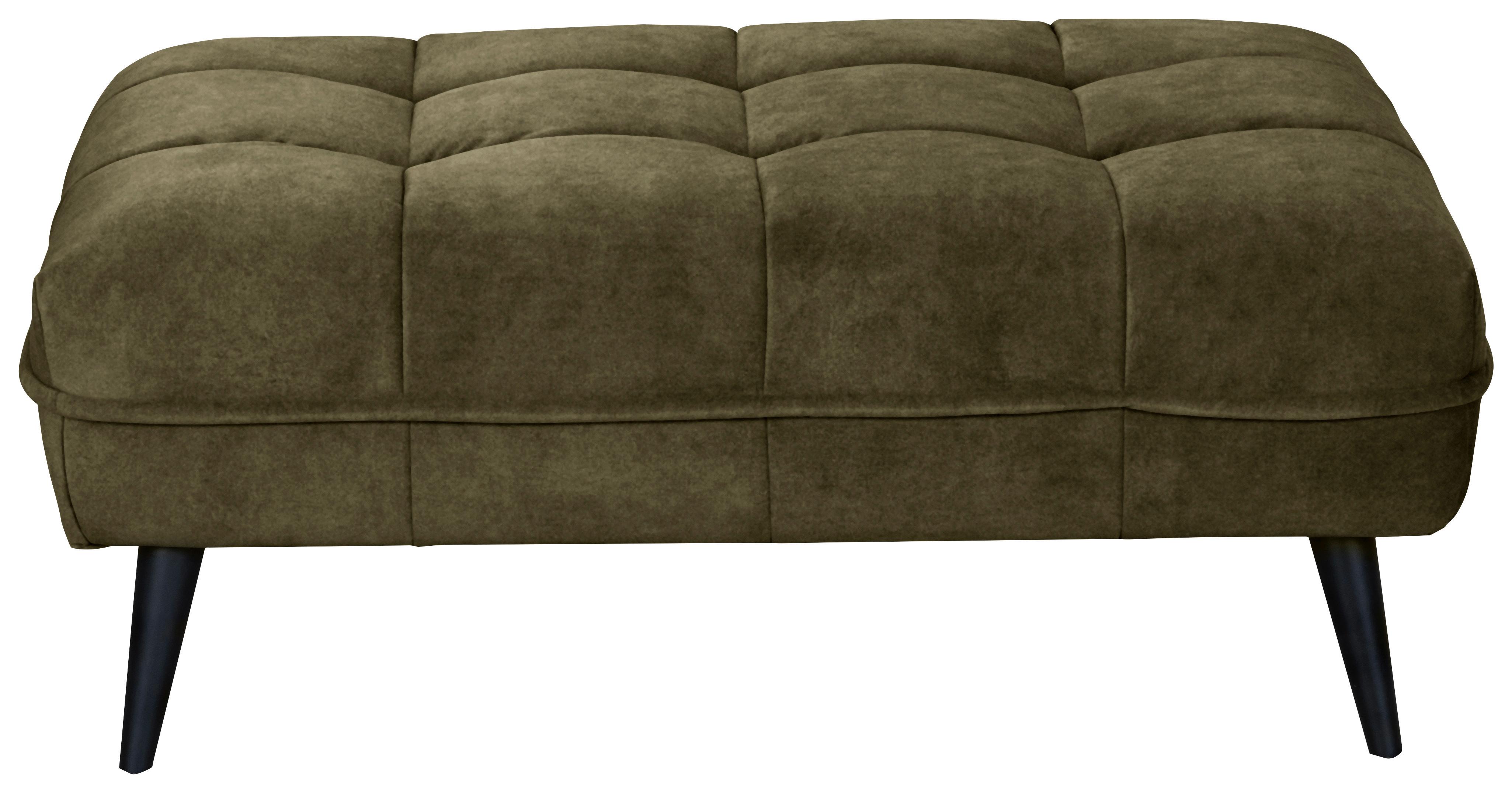 Veľká taburetka Ariana, zelená - Modern, textil (109/45/69cm)