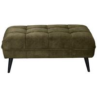 Veľká taburetka Ariana, zelená - Modern, textil (109/45/69cm)