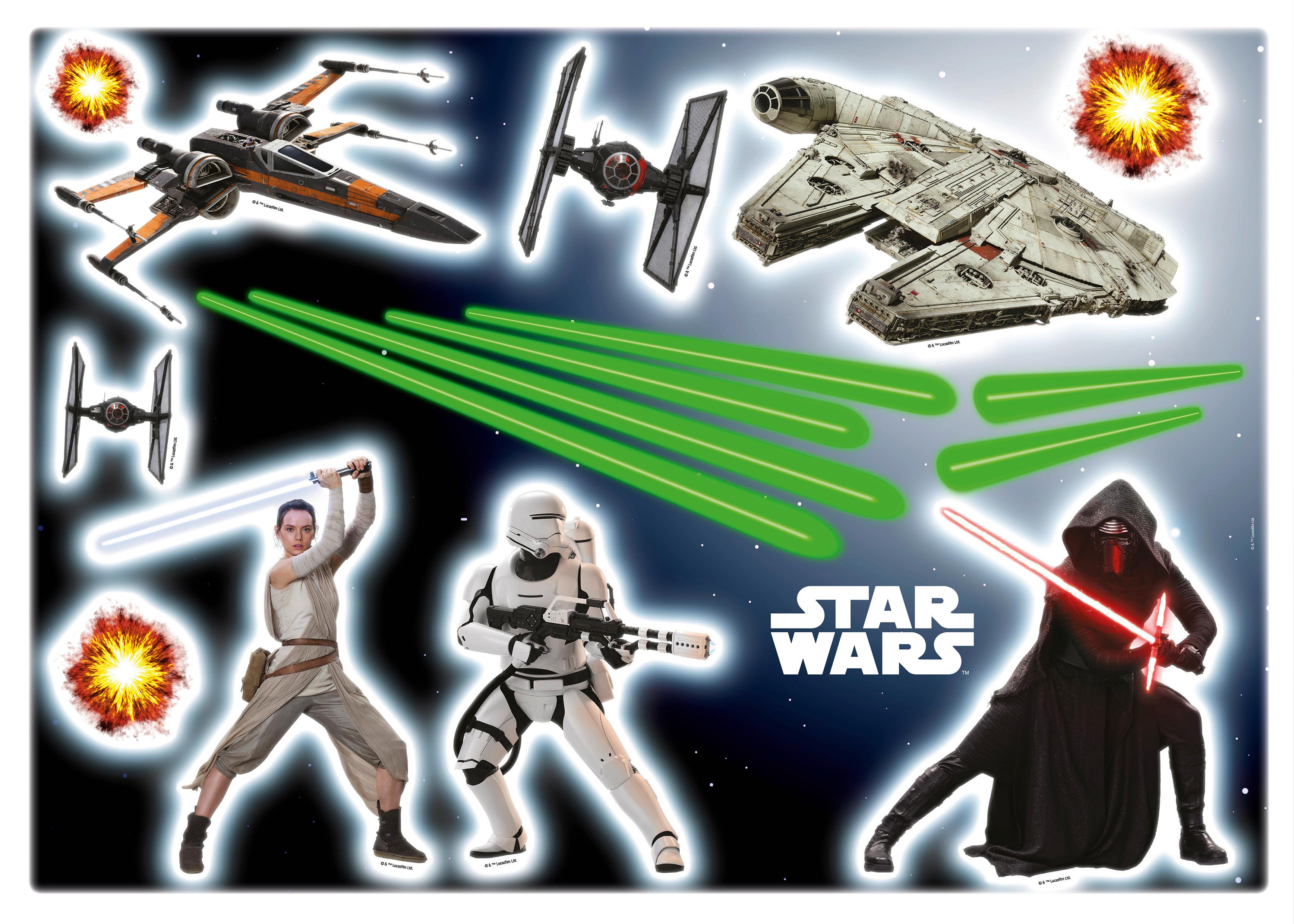 Dekosticker Star Wars - Rot/Schwarz, LIFESTYLE, Kunststoff (50/70cm)