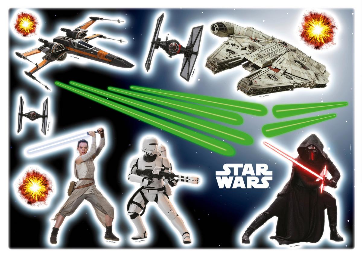Dekosticker Star Wars - Rot/Schwarz, LIFESTYLE, Kunststoff (50/70cm)