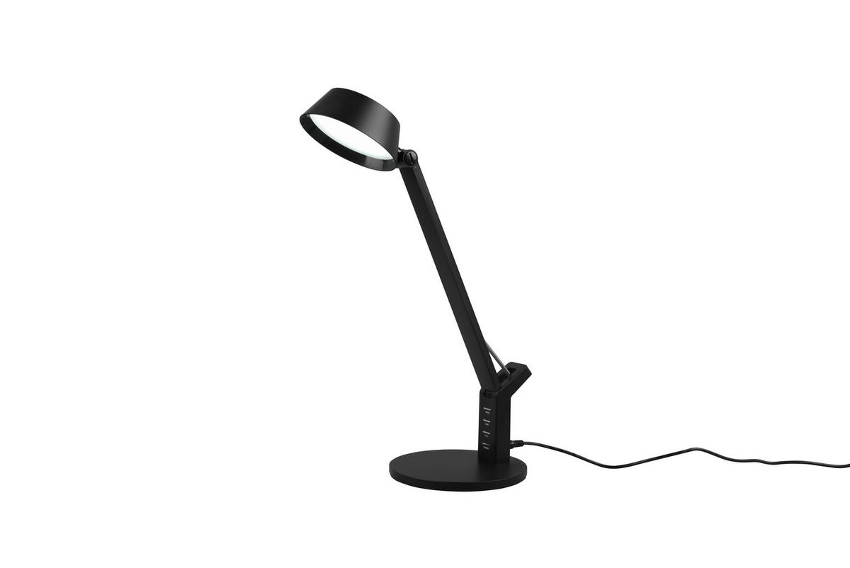 Led-schreibtischlampe Dimmbar Schwarz Flexarm, Farbwechsler - Schwarz, Basics, Kunststoff (40,4/17,1/30,5cm) - Trio Leuchten