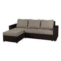 Univerzálna sedačka HIT, mocca um.koža / cappuccino tk. - čierna/cappuccino, Design, kompozitné drevo/textil (147/228cm) - P & B