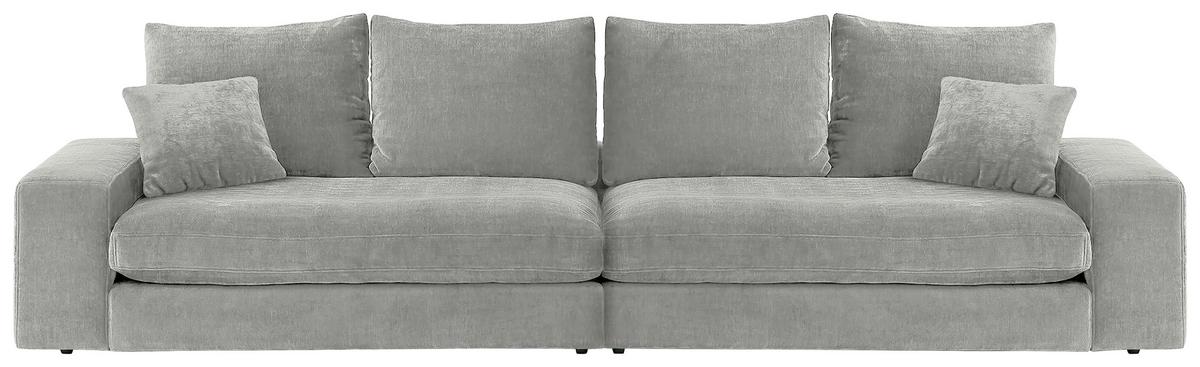 Bigsofa Be Relaxed - Silberfarben/Schwarz, MODERN, Textil (314/67/125cm) - MID.YOU