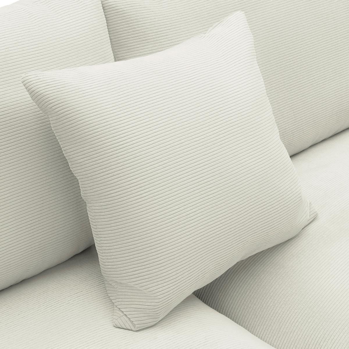 Rohová sedačka PEDRO, pravá, krémová - černá/krémová, Moderní, textil/plast (300/190cm) - Mömax