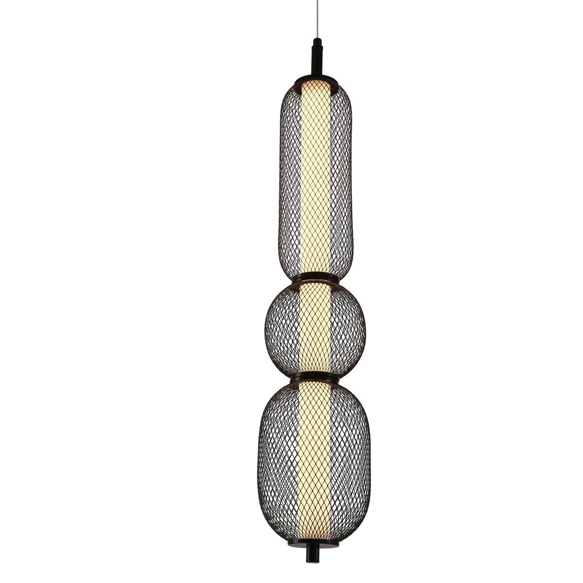 LED-Pendelleuchte 33-35363 Puma - Schwarz/Weiß, Design, Kunststoff/Metall (14/14/150cm)
