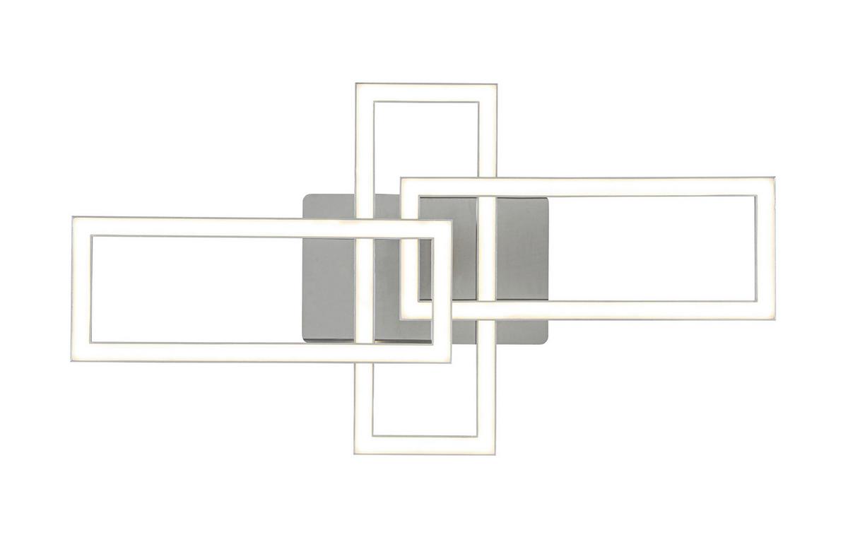 STROPNÉ LED SVIETIDLO OMIE - chrómová/strieborná, Modern, kov/plast (63,5/34/8cm) - Mömax