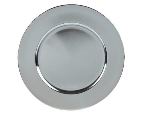 Dekoračný tanier COOL VIBES - strieborná, Lifestyle, plast (33cm)