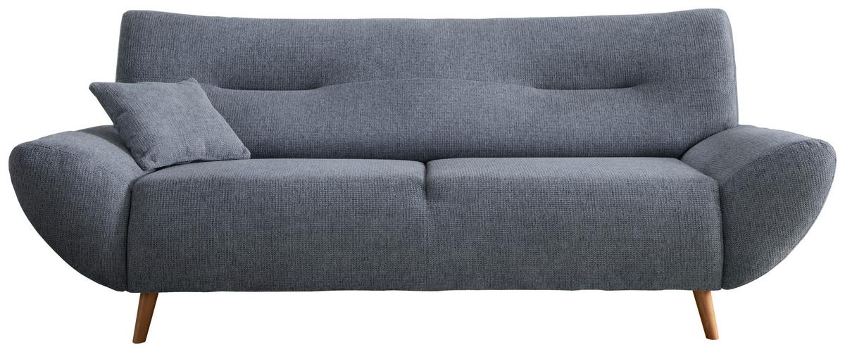 3-Sitzer-Sofa Drago Hellblau - Wildeiche/Hellblau, MODERN, Holz/Textil (205/81/90cm) - MID.YOU
