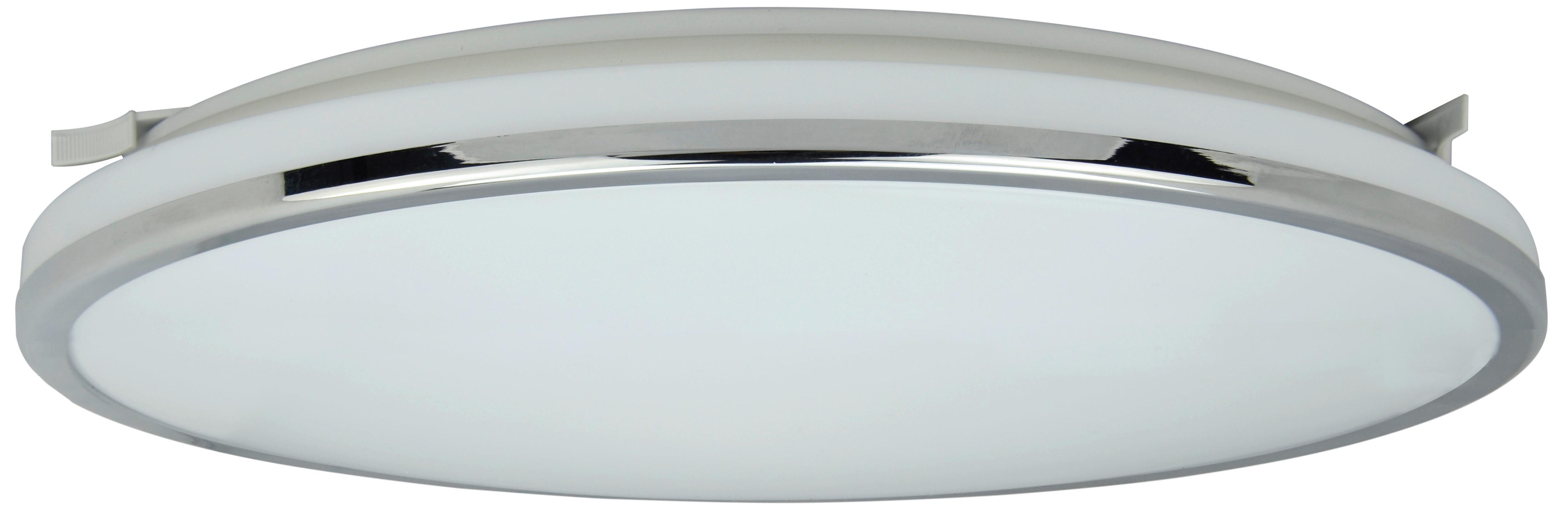 LED-Deckenleuchte Ø 33 cm, mit Farbtemperaturwechsler - Chromfarben, Basics, Kunststoff/Metall (33/5,7cm)