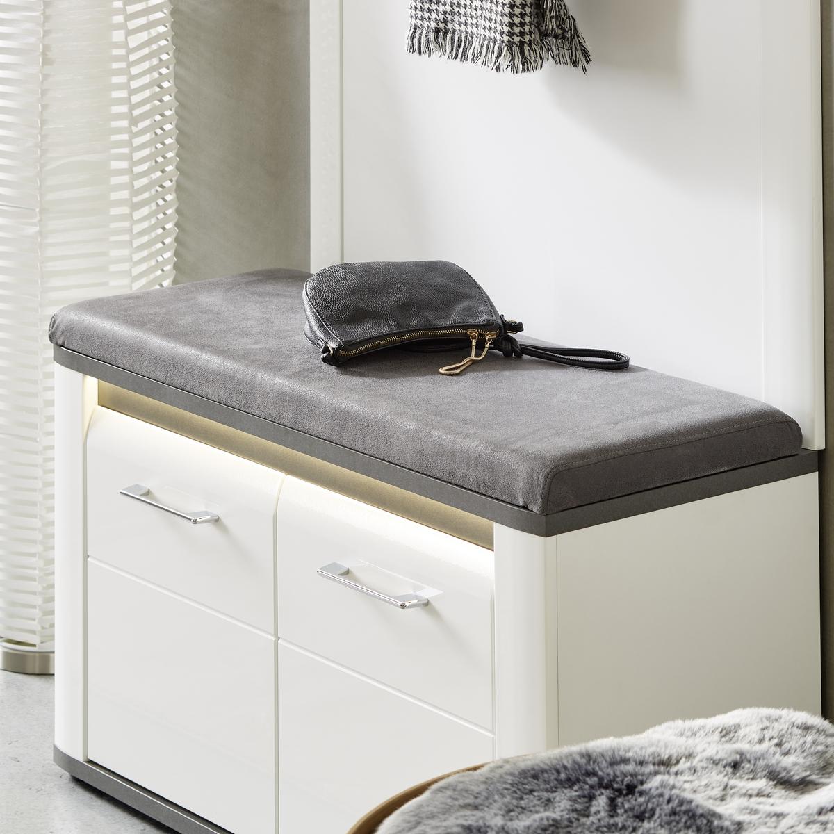Sitzkissen für Garderobenbank Alassio Grau 85x34,6 cm - Grau, MODERN, Kunststoff/Textil (85/5/34,6cm)