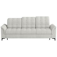 Rozkládací pohovka LOA 3-sedák, krémová - černá/krémová, Konvenční, kov/textil (248/89-103/101cm)