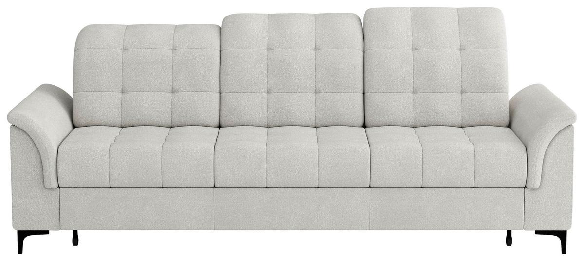 Rozkládací pohovka LOA 3-sedák, krémová - černá/krémová, Konvenční, kov/textil (248/89-103/101cm)