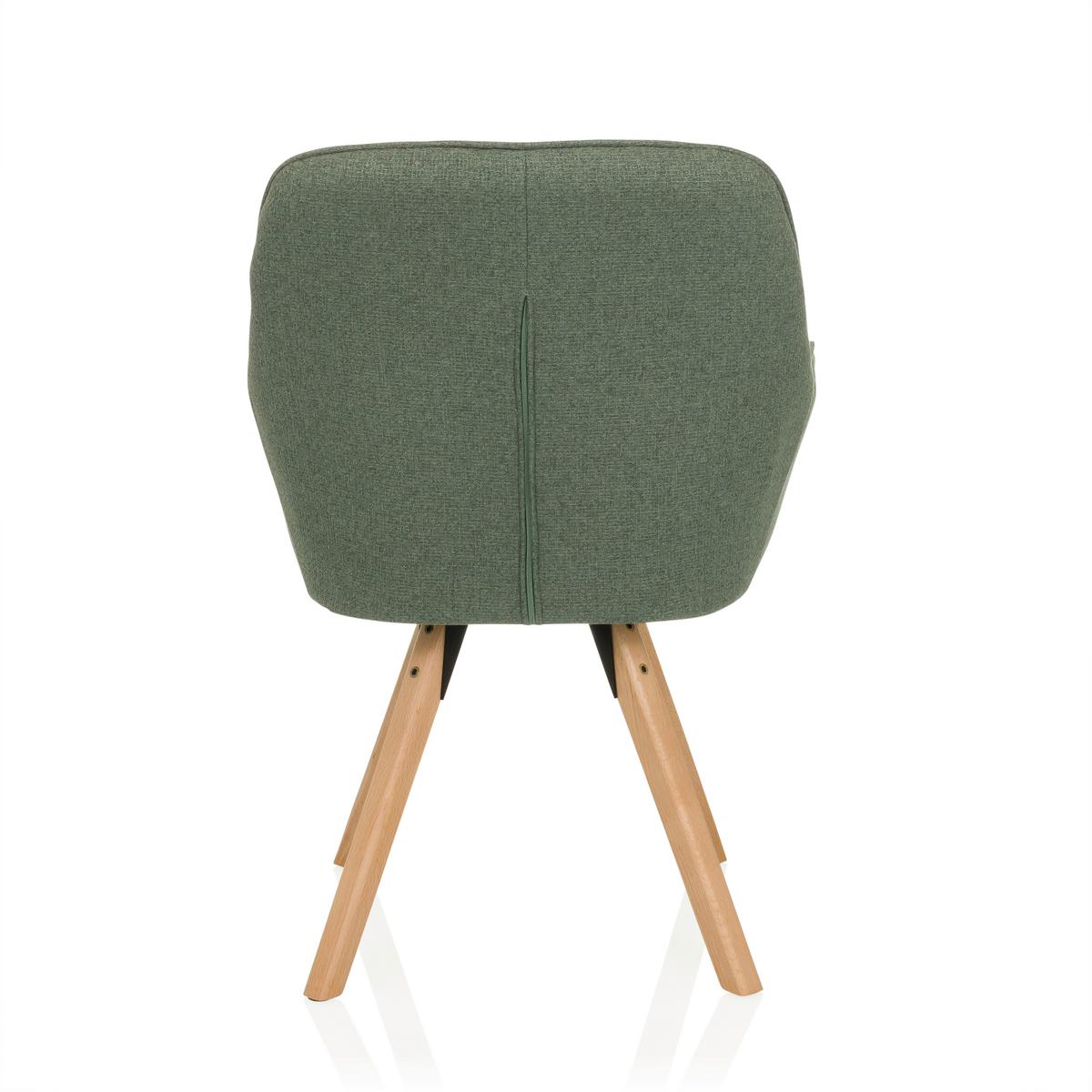 Armlehnstuhl Scandi Ted Mintgrau B: 56 cm - Mintgrau/Buchefarben, MODERN, Holz/Textil (56/84/62cm) - MID.YOU
