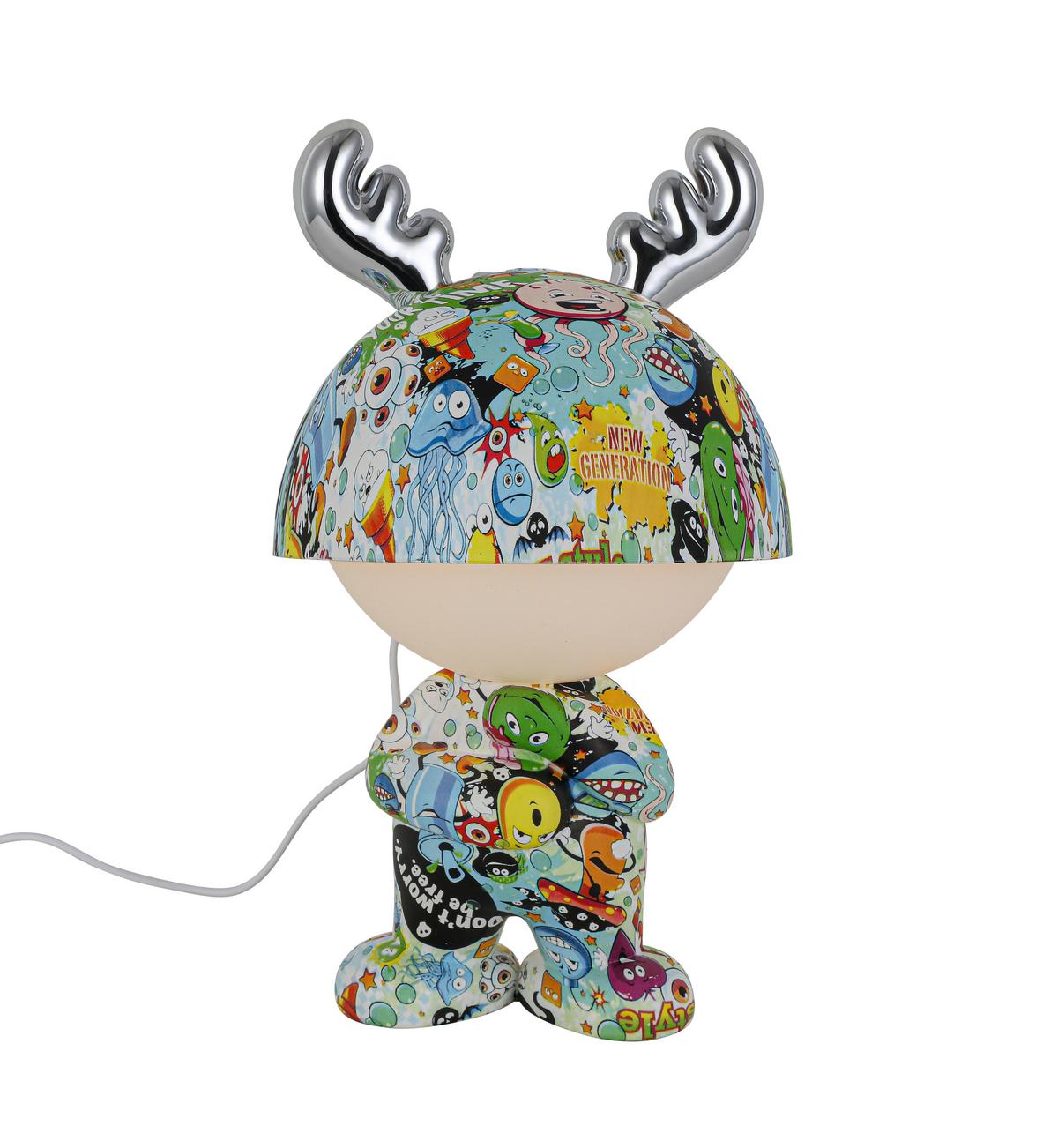 DEKORAČNÍ LED SVÍTIDLO LEA - barvy chromu/vícebarevná, Moderní, kov/plast (17/30cm) - Mömax