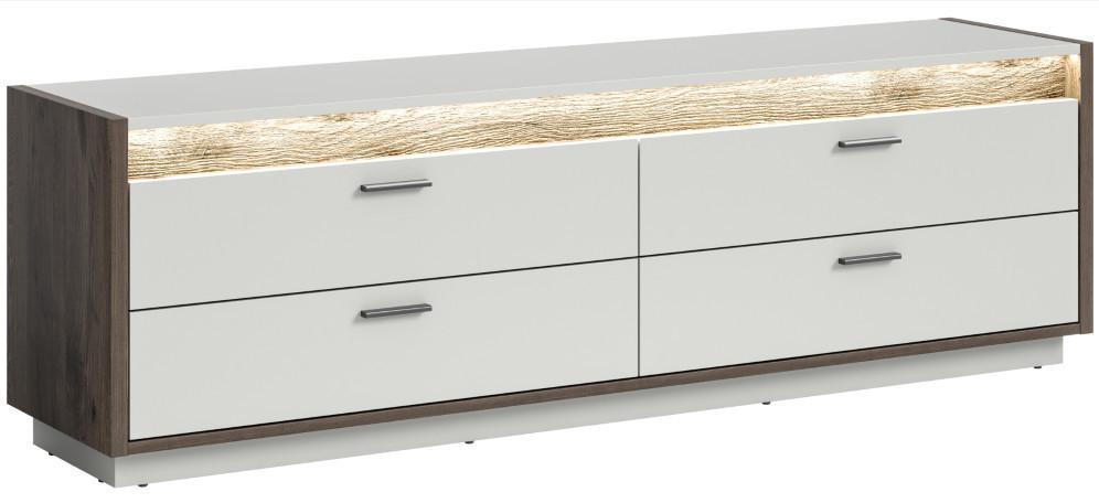 Lowboard Falcona B: 58 cm Nox Oak Dekor Hellgrau - Design, Holzwerkstoff (58/187/43cm) - MID.YOU