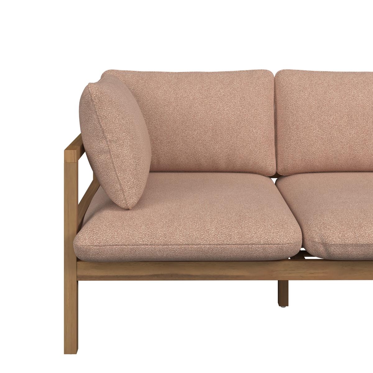 TERASOVÁ SEDACIA SÚPRAVA LIVIA - prírodná farba/ružová, Modern, drevo/textil - Bessagi Garden