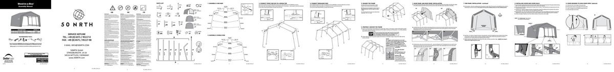 Zeltgarage Shed-In-A-Box 13,7m² - Grau, Basics, Kunststoff (370/260/370cm)
