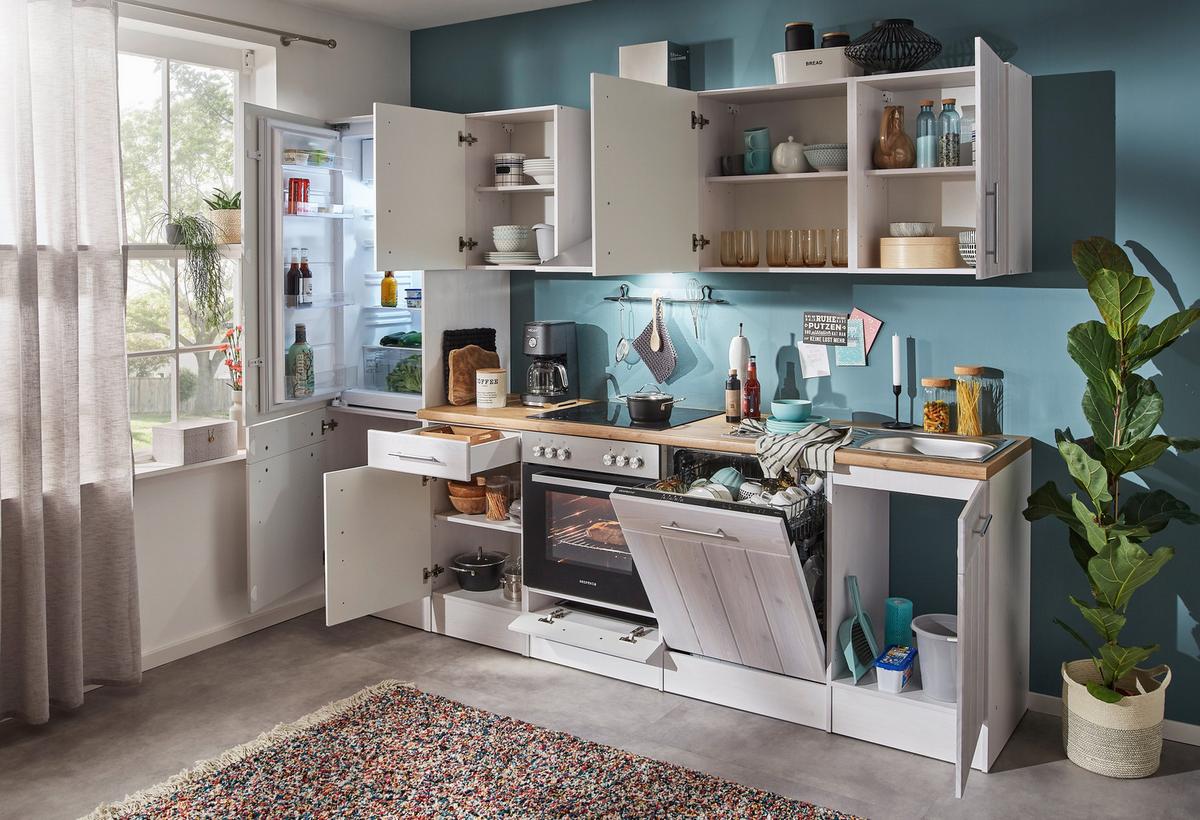 Küchenleerblock Anton Landhaus - Wildeiche/Lärchefarben, Basics, Holzwerkstoff - Respekta