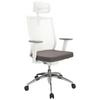 Drehstuhl Aspen White Pro - Silberfarben/Weiß, Basics, Kunststoff/Textil (63/112-122/55cm) - MID.YOU