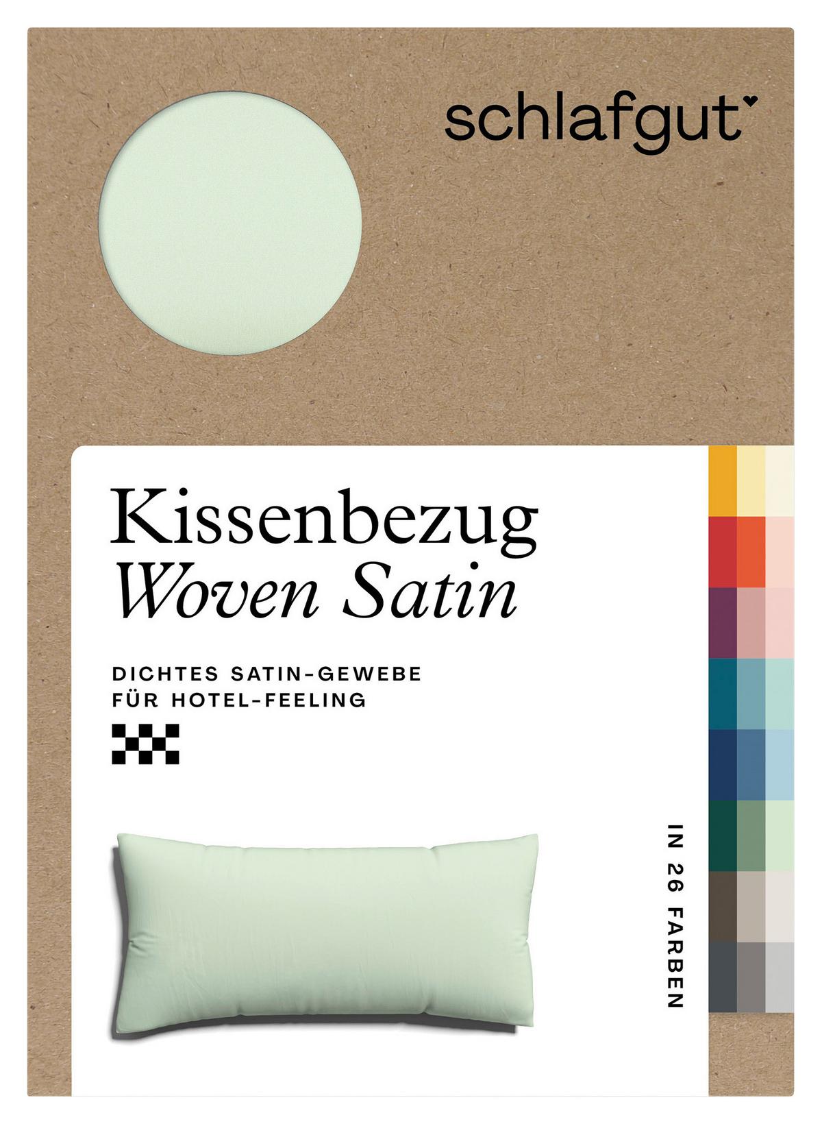 Kopfpolsterbezug Woven Satin - Hellgrün, Basics, Textil (40/80cm) - Schlafgut