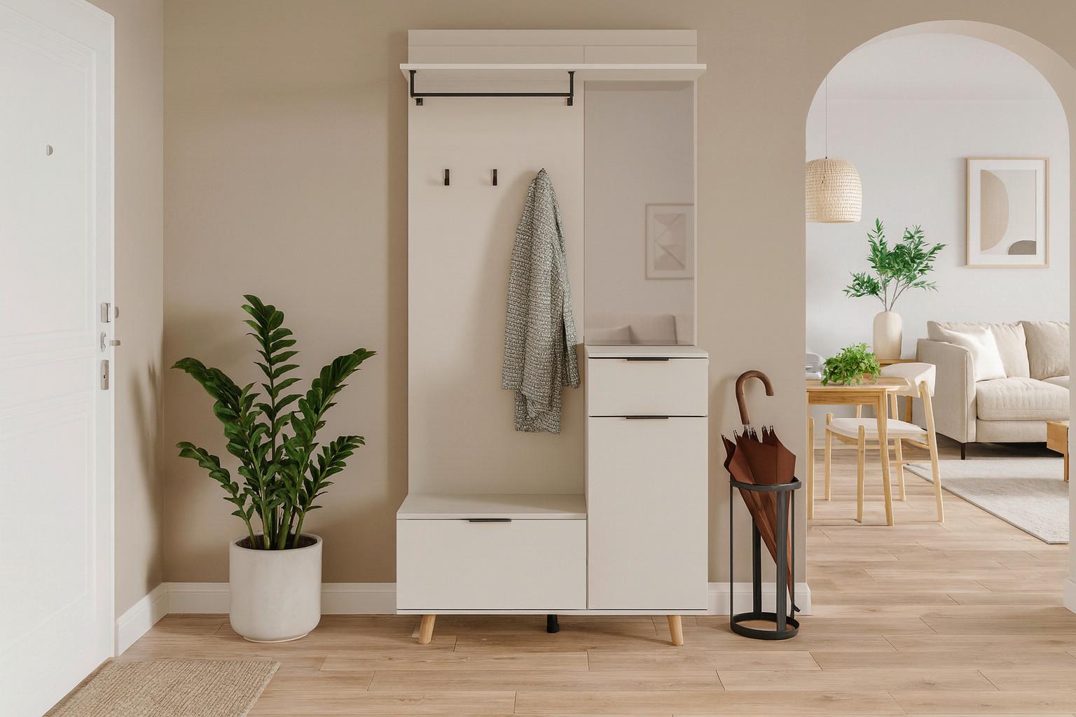 Šatna Armando 1, š: 100 cm - kašmírová, Konvenční, kompozitní dřevo (100/204/40cm)