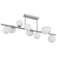 Led Mennyezeti Lámpa 56140-9d - opál/nikkelszínű, Konventionell, Üveg/fém (87/28/37cm) - Globo