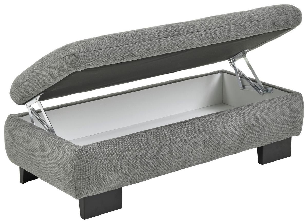 Výklopný taburet LANDO, šedá žinylka - šedá, Moderní (135/45/63cm) - Premium Living