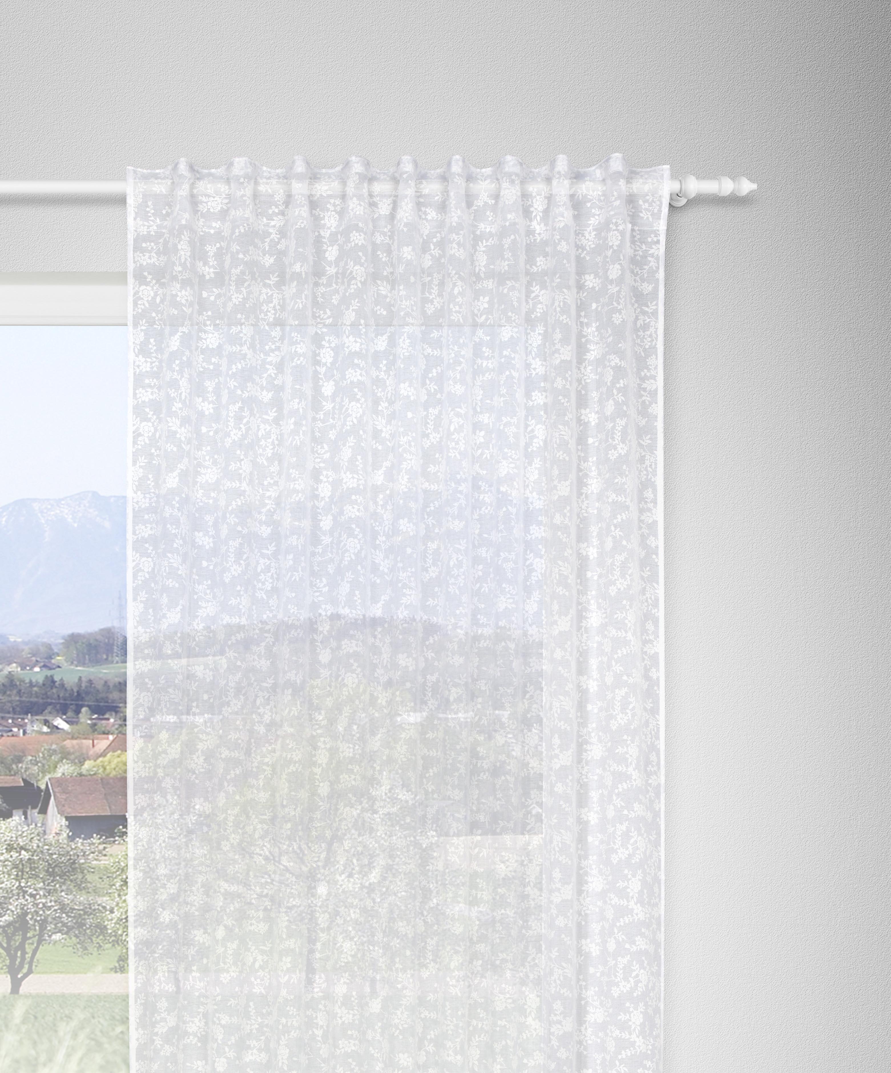 Hotový Záves Raphaela, 140/245 Cm - biela, Romantický / Vidiecky, textil (140/245cm) - Zandiara