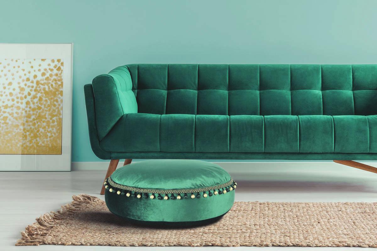 Pouf Taj Mahal Grün - Grün, Basics, Textil (65/25cm)