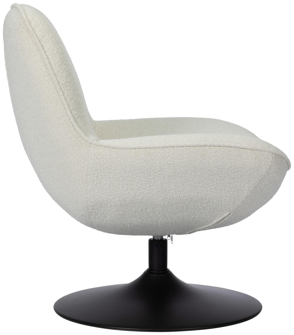 Relaxsessel Ramo Beige B: 69 cm - Beige/Schwarz, Basics, Textil/Metall (69/77/72cm) - Livetastic