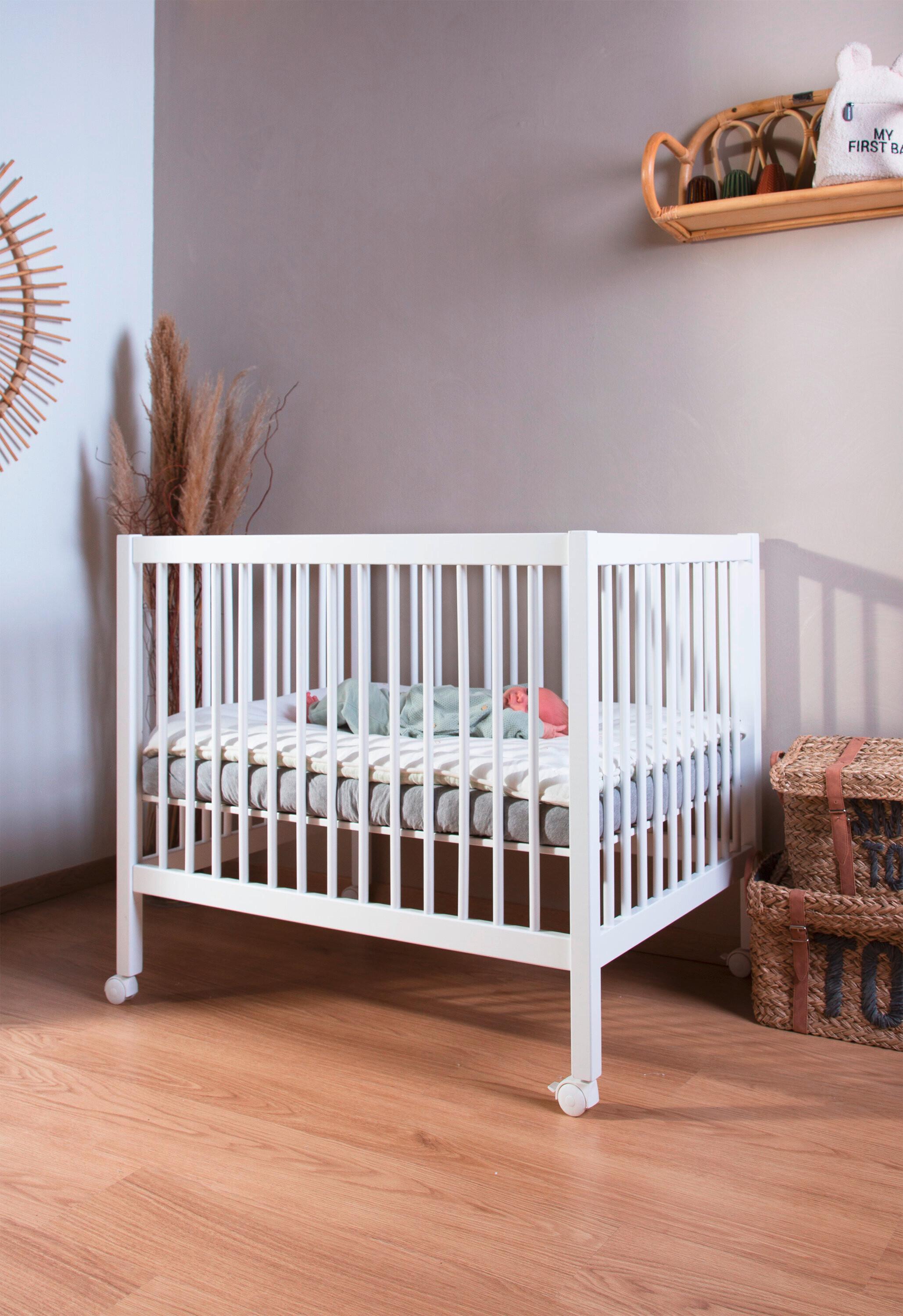 Laufgitter Höhenverstellbar Weiß, Inkl. Räder, L: 98 Cm - Weiß, KONVENTIONELL, Holz/Kunststoff (98/78/82cm) - Childhome