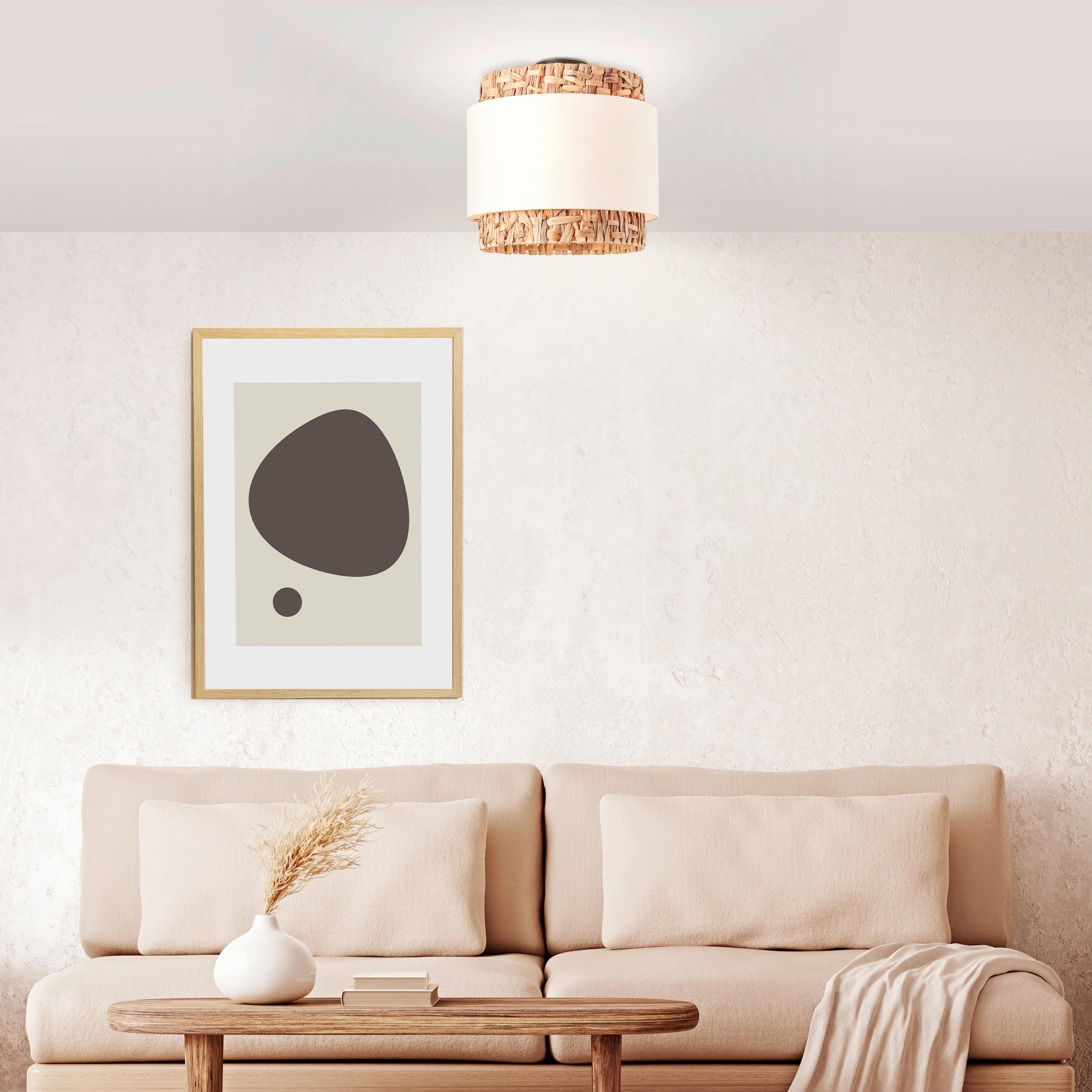 Deckenleuchte 99828/09 Waterlilly - Natur, Naturmaterialien/Textil (35/35cm) - Brilliant