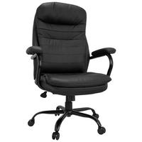 Bürostuhl Relax XXL Schwarz Bis 180 Kg - Schwarz, Basics, Kunststoff/Textil (78/118/70cm) - MID.YOU
